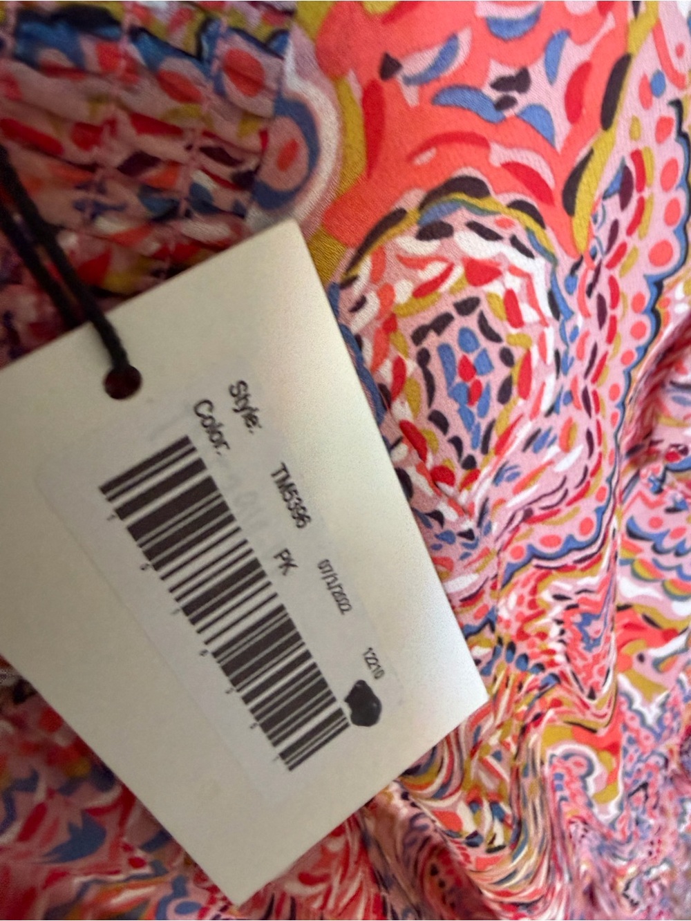 THML Pink Paisley Long Sleeve Mini Dress - Picture 4 of 6